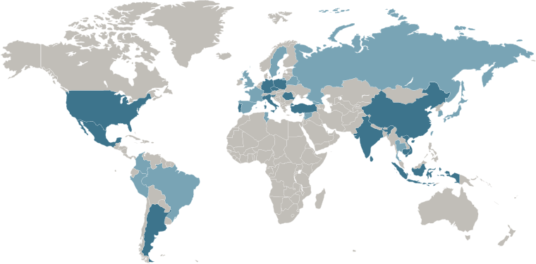 Newlast global network map